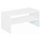 ClosetMaid 8993 white stackable organizer showing a 24-inch wide shelf for extra closet storage