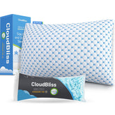 CloudBliss cooling side pillow fabric for refreshing sleep.
