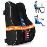 CloudBliss lumbar pillow with foam core for targeted back support on office chairs.