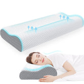 CloudBliss memory foam pillow close-up showing cloud-like neck support