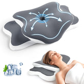 CloudNook orthopedic neck pillow with ergonomic shape supports neck alignment for restful sleep.
