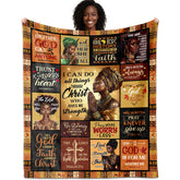 CMAJZIN prayer blanket for African American women offering cozy warmth for devotion.