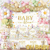 CMUSKO Baby in Bloom backdrop adds spring ambiance to baby shower decor