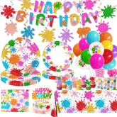 CMUSKO paint party banner adds bright art vibes to birthdays and showers.