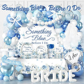 Cocomigo Something Blue plates for sturdy serving at 25-person showers