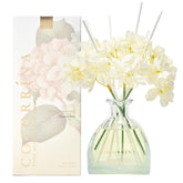COCORRÍNA Clean Linen reed diffuser with 8 sticks for lasting room freshness.