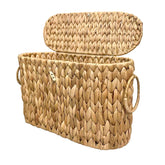 Coeusy toilet paper basket with lid keeps rolls dust-free and neatly stored.