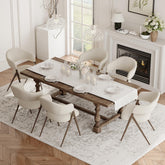 COLAMY dining chair set6 mid-century open back with iron legs offers stylish dining comfort