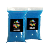Color Blaze blue baby reveal powder pour creates vivid color for memorable photos