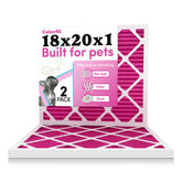 Colorfil 18x20x1 pink-shift filter indicating odor filtration in action.