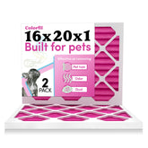 Colorfil pink color-shift indicator shows ongoing odor filtration in real time.