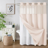 Colorful Star no-hook curtain with snap-in liner for quick, tool-free hanging.