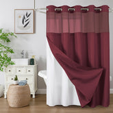 Colorful Star no-hook waffle curtain demonstrating easy hanging and smooth sliding.