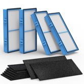 Colorfullife Holmes AER1 filter pack showing 4 HEPA and 8 pre-filters for cleaner air