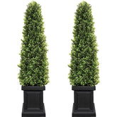 Colorspec 3.5ft boxwood topiary set 2 at the front door adds year-round curb appeal.