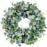 Colorspec eucalyptus wreath front door 24in adds year-round greenery to welcome guests.