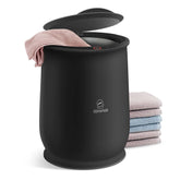 COMFIER large towel warmer bucket with open lid for easy loading and quick warmth.