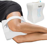 ComfiLife knee pillow for side sleepers with strap providing stable support
