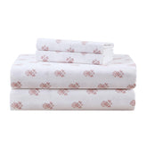 Comfort Spaces Floral sheet flat with pink pattern for soft, breathable sleep