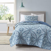 Comfort Spaces Gloria vermicelli stitching coverlet highlights soft quilting and structure