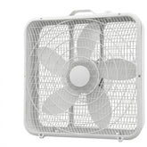 Comfort Zone box fan 20-inch front view boosts room cooling efficiency.
