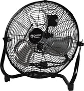 Comfort Zone CZHV14B front view of the cradle floor fan for garage cooling