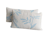 ComfySleep 2-pack king-size pillow flat view with fluffy fill for personalized comfort.