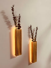 Comtelek artificial eucalyptus LED wall planter adds a soft ambient glow to modern walls.