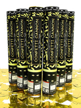 Confetti Sky 6-pack 12-inch cannons fire vibrant gold confetti for celebrations.