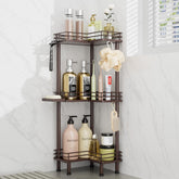 Consumest corner shower caddy standing 3-tier bronze keeps bathroom essentials organized and accessible.
