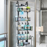 Consumest over the door shower caddy with 5 tier baskets keeps essentials organized