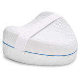 Contour Legacy XL leg pillow top view showing ergonomic crescent for proper alignment.