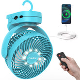 Coolice camping fan with remote control for hands-free cooling