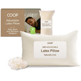 Coop Home Goods adjustable latex pillow queen fill zipper for personalized loft