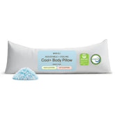 Coop Home Goods Cool+ adjustable body pillow cover shown for cooling comfort