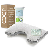 Coop Home Goods Eden Cut-Out Pillow for side sleeping shows adjustable loft for personalized comfort