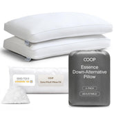 Coop Home Goods Essence pillow set 2 queen cover closeup with soft, cooling microfiber.