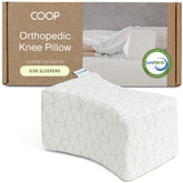 Coop Home Goods leg pillow between knees for side sleepers promotes alignment and comfort