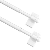 Coquilles magnetic curtain rod on doors for easy no-tools setup