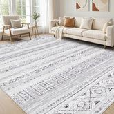 cotiled 5x7 area rug with boho pattern, soft texture for cozy living spaces
