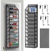 Cotohim 10-pocket over-door organizer front view with roomy pockets for easy shoe access