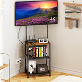 Cottage Charm 14-42 inch TV stand side view, compact corner fit for small rooms
