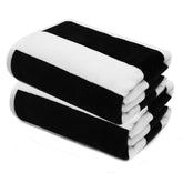 COTTON CRAFT Big Kahuna towel with cabana stripe offers generous 7-foot lounge space