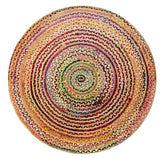 COTTON CRAFT chindi round rug in multicolor adds cozy texture to any space