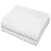 Cotton Craft Euro Spa bath sheet in white with oversized waffle weave for luxurious absorbency.