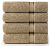 COTTON CRAFT Ultra Soft towels rolled in linen for easy display and grab-and-go use