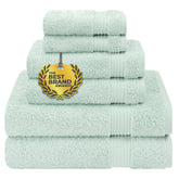 Cotton Paradise 6-piece towel set in mint, soft and absorbent Turkish cotton