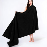 Cotton Paradise coal black Turkish towel 40x80 for a luxurious bath wrap