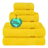 Cotton Paradise yellow bath towels 27x54 absorbent and quick-drying for everyday use.