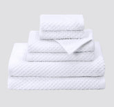 Cotton Craft Euro Spa waffle bath towels on display show plush absorbency.